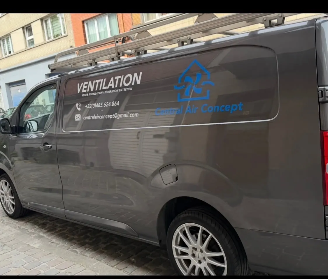 Camionnette Central Air Concept en intervention à Bruxelles