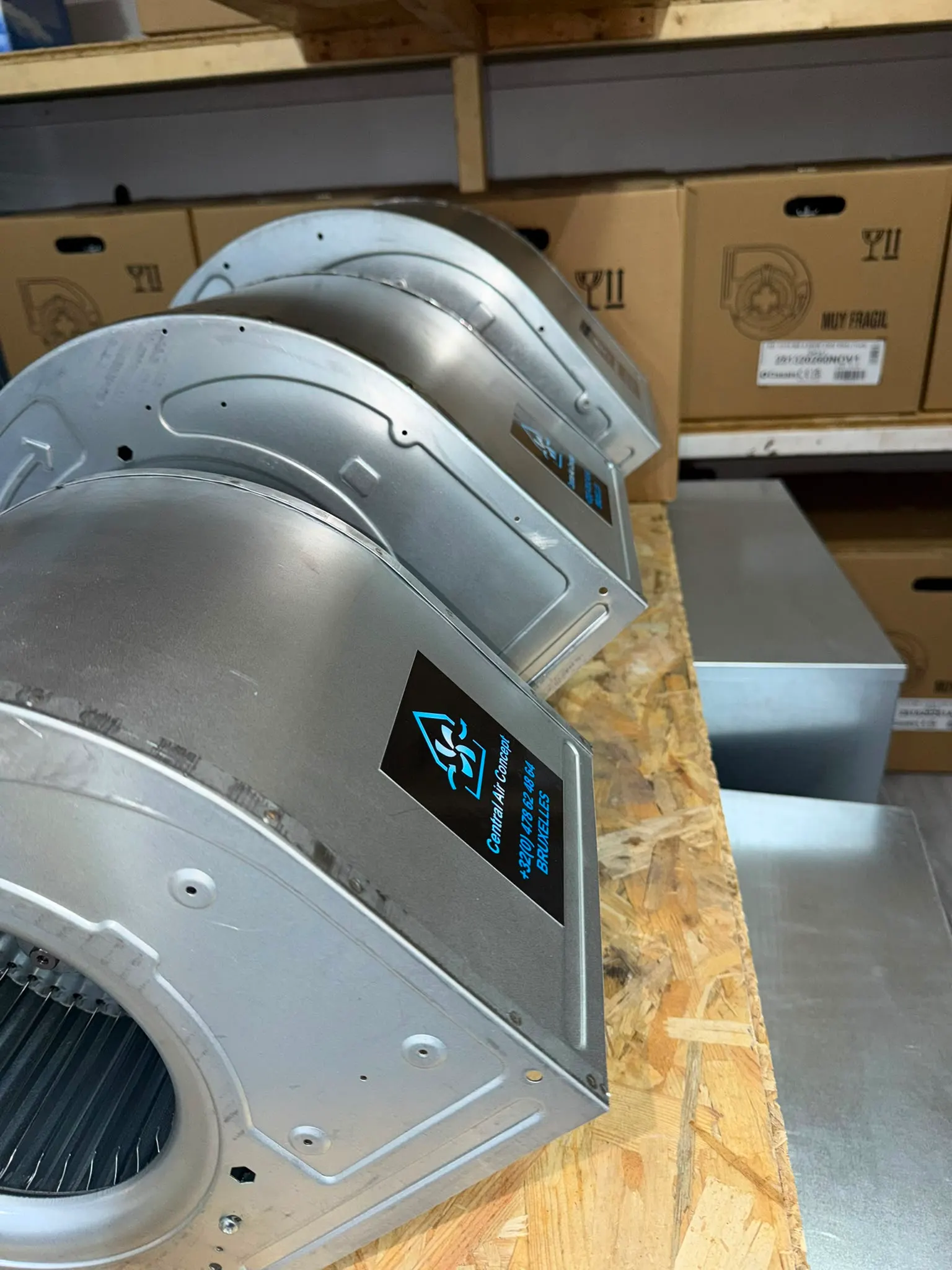 Volutes de ventilateurs avec marquage Central Air Concept