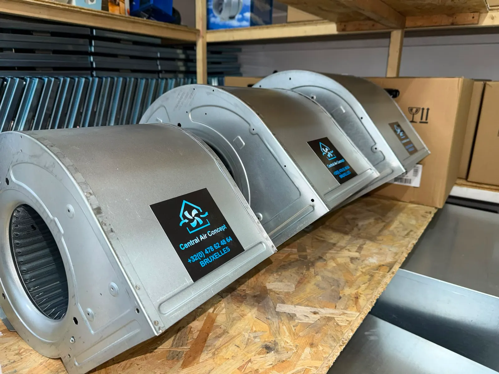 Volutes de ventilateurs centrifuges en stock